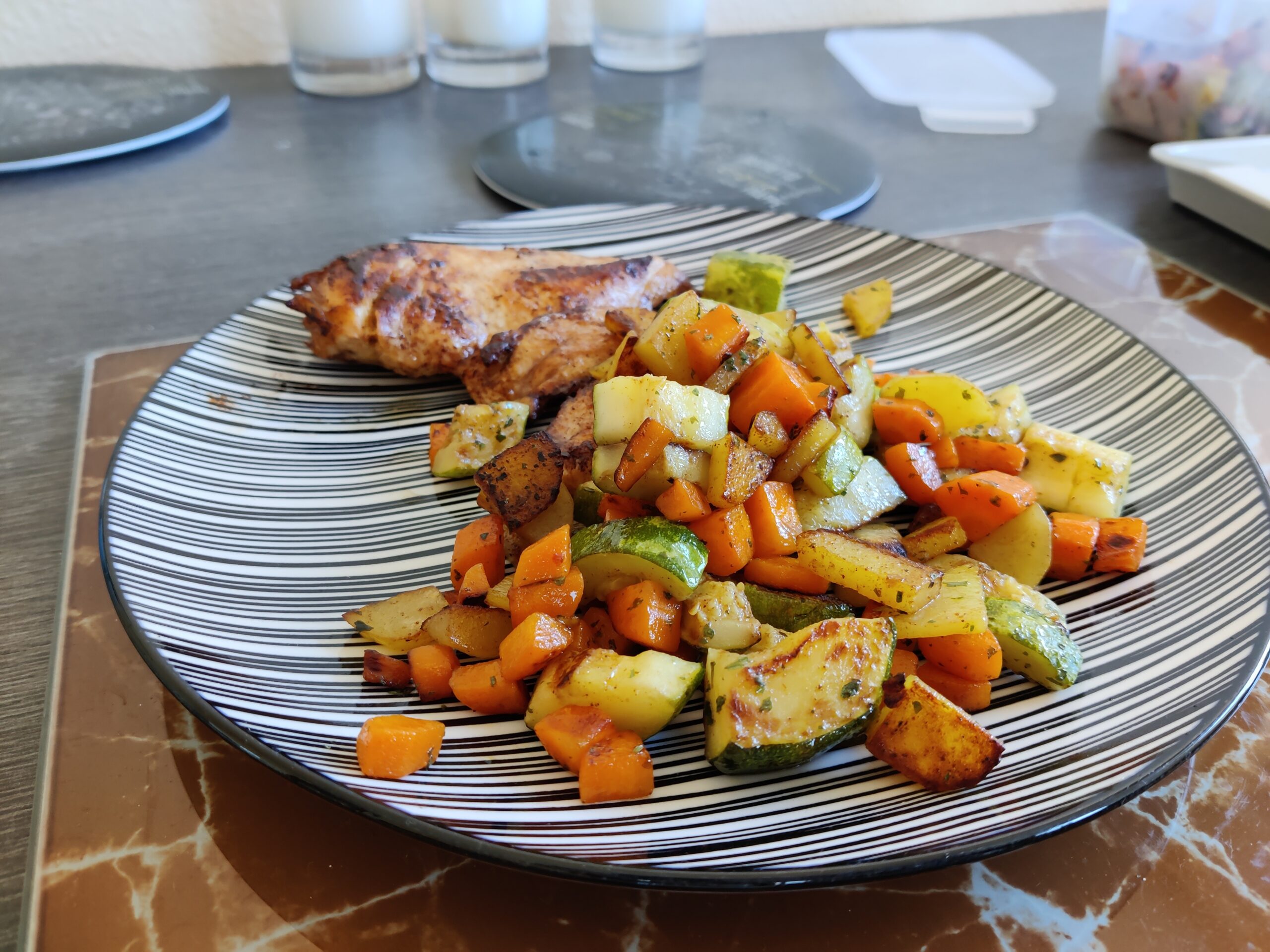 Poulet – Légumes Sautés